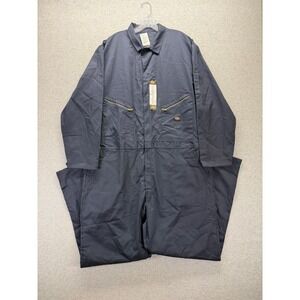 Dickies Long Sleeve Deluxe Coverall Mens 2XL Regular Blue Poly Cotton Workwear